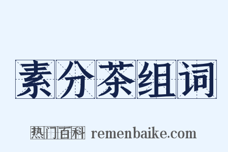素分茶组词是什么意思的图片